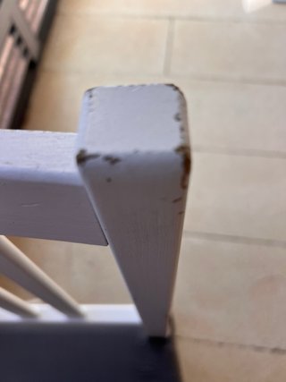 Sillas de cocina blancas con cojín gris(4sillas)