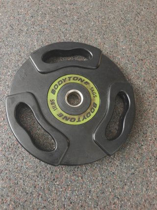 Disco de Pesas Bodytone 2.5kg y 5 kg, barra fina