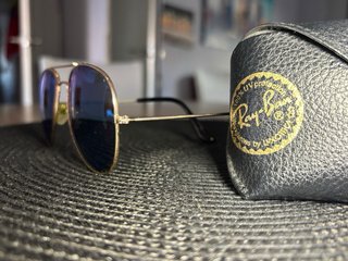 Gafas de Sol Ray-Ban Aviator Azul Dorado