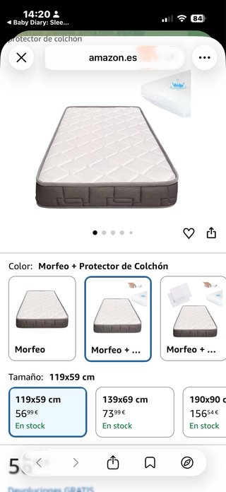 Cuna Colecho Mundibebé Oso Dormilón con Colchón