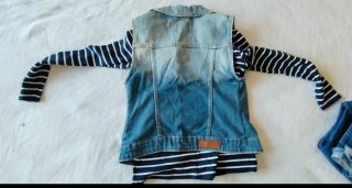 Conjunto Niña 7-9 Años: Chaqueta, Camiseta y Jeans