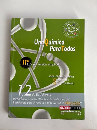 Libro “Una quimica para todos” para PAU 2025