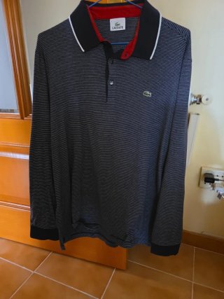 Polo de manga larga Lacoste a rallas