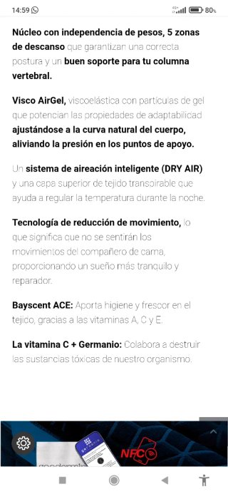 Colchón Biomineral Germanio Bayer
