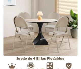 Juego de 4 Sillas Plegables Portátil
