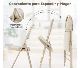 Juego de 4 Sillas Plegables Portátil