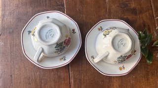 2 tazas y 2 platos de Villeroy & Boch Fleurs