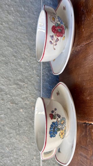 2 tazas y 2 platos de Villeroy & Boch Fleurs