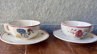2 tazas y 2 platos de Villeroy & Boch Fleurs