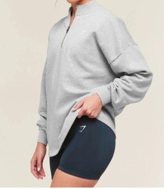 Sudadera Gymshark Original Gris/Azul oversized