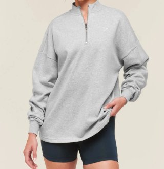 Sudadera Gymshark Original Gris/Azul oversized