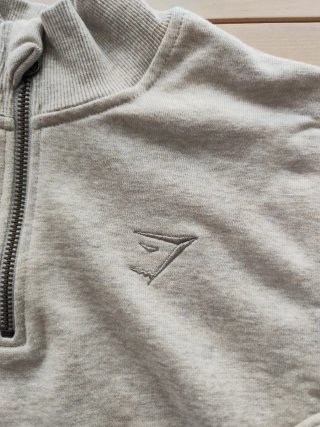 Sudadera Gymshark Original Gris/Azul oversized