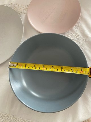 Vajilla Ikea Gris, azul y rosa 36 piezas