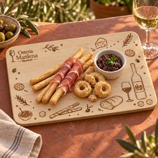 Tagliere decorato 23x15 Osteria Marilena