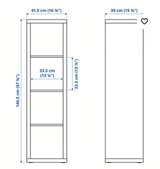 Estantería Kallax Ikea 4 Huecos