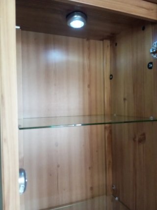Vitrina de Madera y Cristal 190x50x33