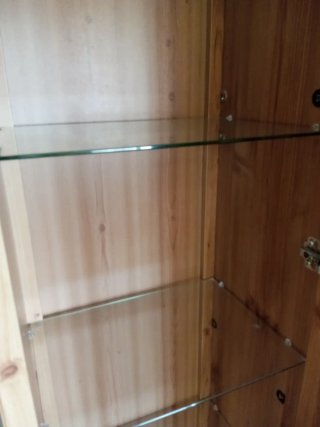 Vitrina de Madera y Cristal 190x50x33