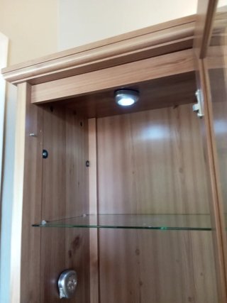 Vitrina de Madera y Cristal 190x50x33