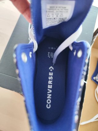 Converse All Star Glitter Azul y Plateado