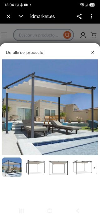 Pérgola metálica idmarket con algún defecto