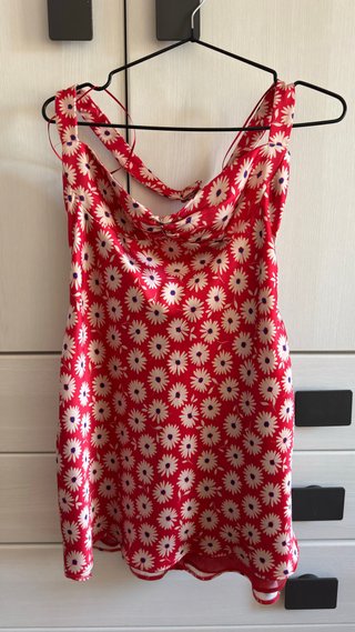 Vestido corto estampado de flores