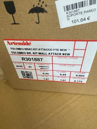 Soporte de pared para lámpara Artemide Tolomeo