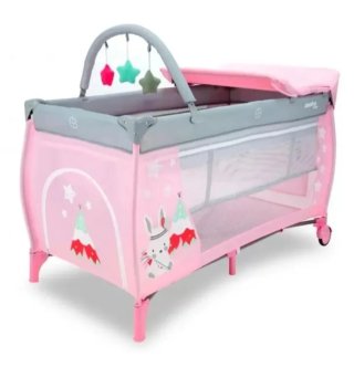 Cuna de viaje / Parque infantil rosa