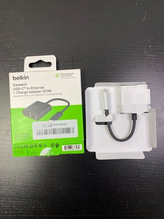ADAPTADOR USB-C A ETHERNET GIGABIT CARGA 100W