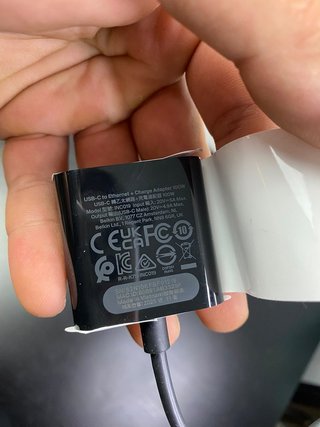 ADAPTADOR USB-C A ETHERNET GIGABIT CARGA 100W