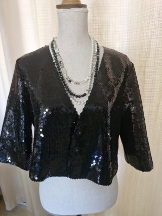 Chaqueta de Lentejuelas Negra