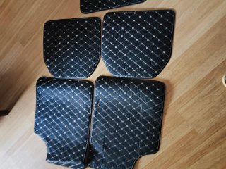 Set 5 Tappetini Auto Ecopelle Nera