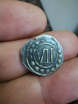 Réplica en plata de moneda romana Spintria