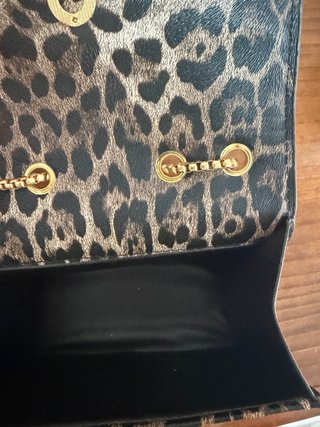 Bolso de Leopardo con Cadena Dorada