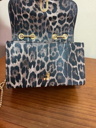 Bolso de Leopardo con Cadena Dorada