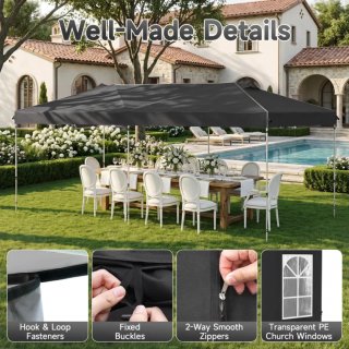 Carpa Plegable 3x6m, 6 Paredes Laterales