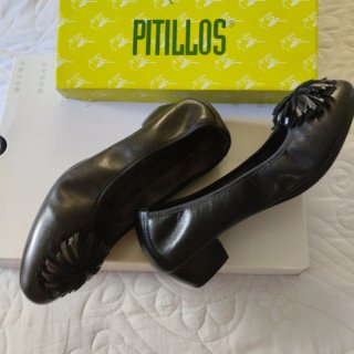 Zapatos Pitillos Mujer Negros y Plateados