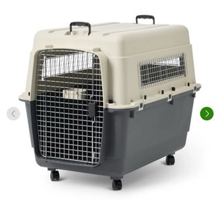 Transportín IATA perro beige y gris N7