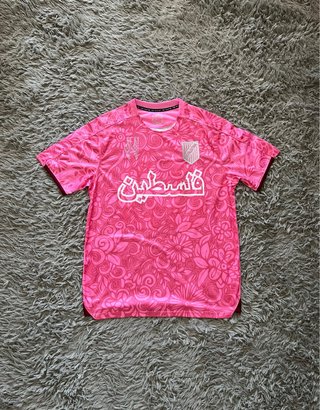 Camiseta Fútbol Palestina Rosa