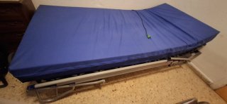 Cama articulada azul y gris