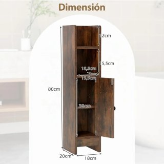 COSTWAY Armario del Suelo para Baño