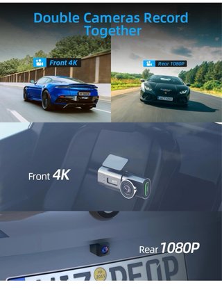 Cámara Coche Q20 Dual Dashcam 4K WiFi