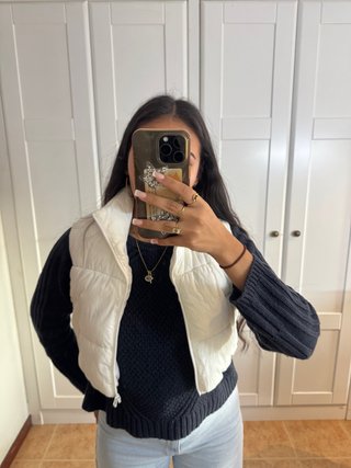 Chaleco acolchado H&M blanco