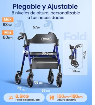 Andador Plegable VOCIC Azul