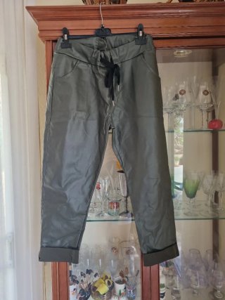 Pantalón de Tiro Bajo Caqui Talla Única
