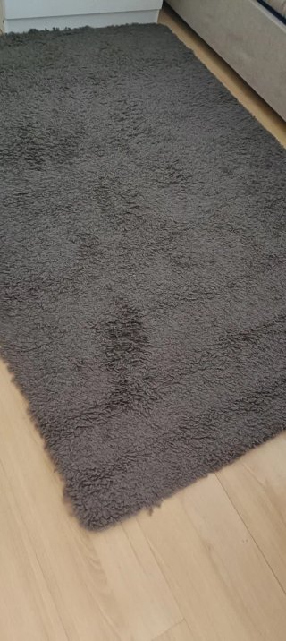 Alfombra de Pelo Largo IKEA Gris 180x120