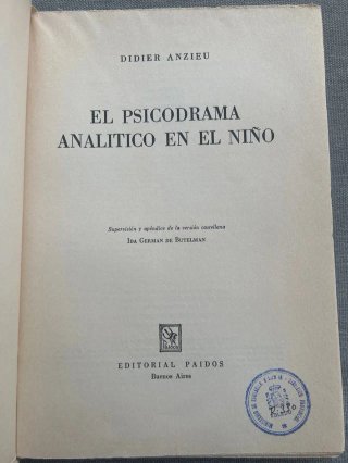 EL PSICODRAMA ANALÍTICO EN EL NIÑO
