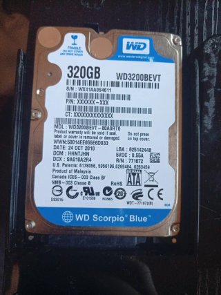 Disco Duro HDD 320GB Western Digital