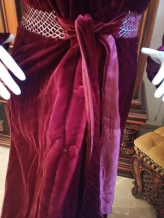Vestaglia in velluto rossa taglia M