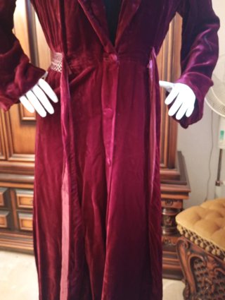 Vestaglia in velluto rossa taglia M