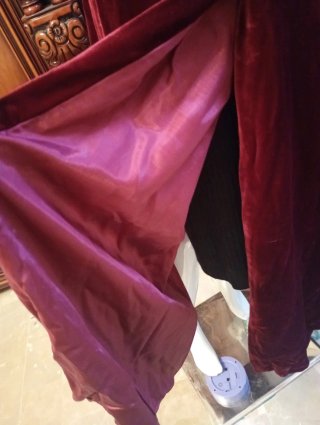 Vestaglia in velluto rossa taglia M